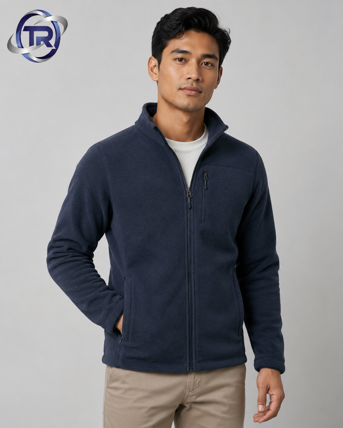 Model wearing Men's Fleece Jackets