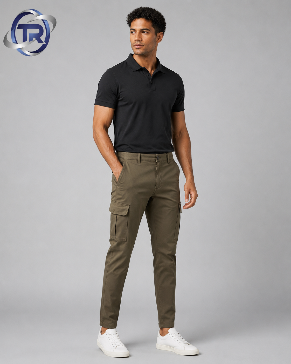 Model wearing Men's Cargo Pants