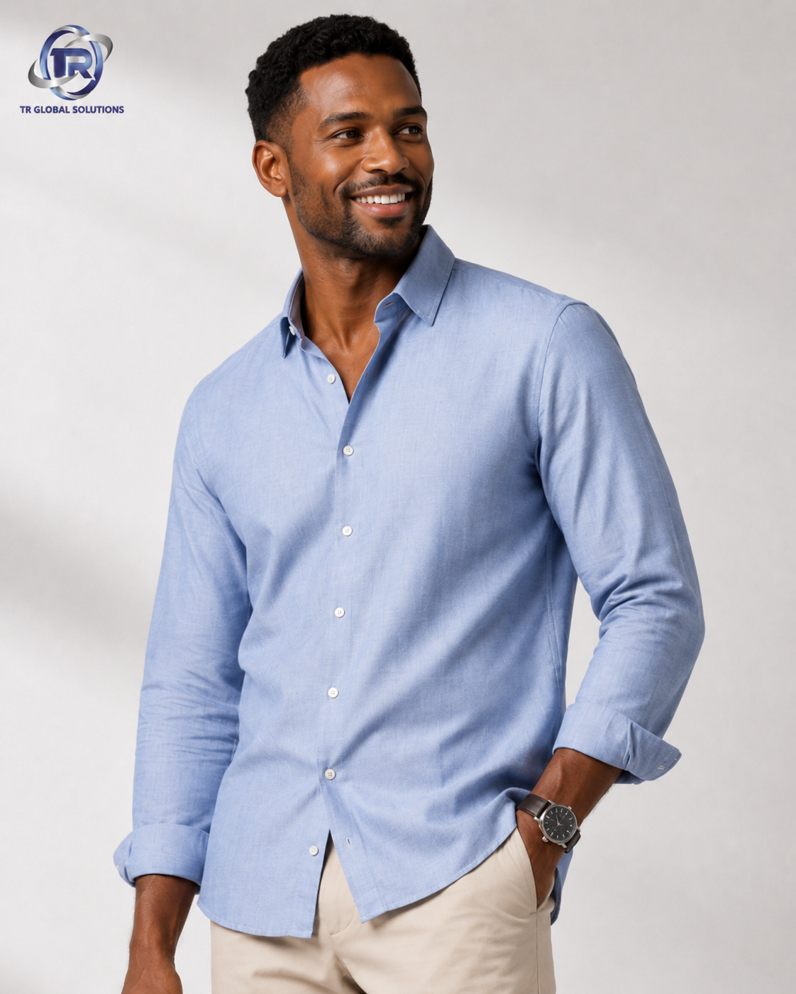 Model wearing Men's Casual Shirts