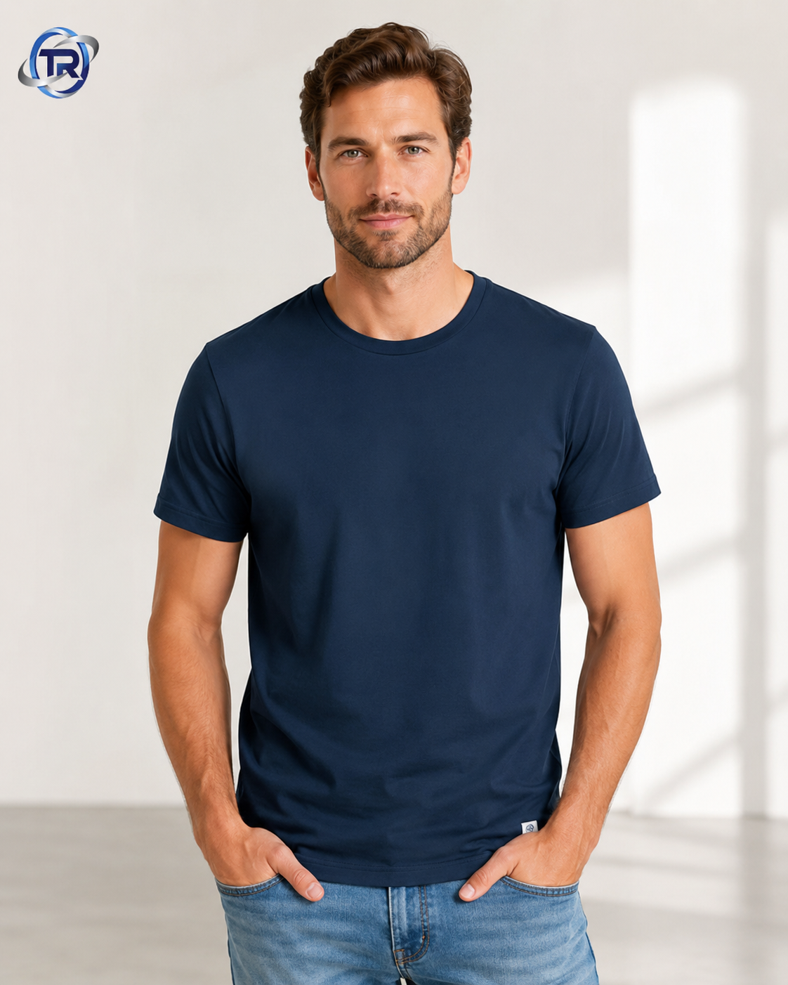 Model wearing Men's Heavyweight T-Shirt