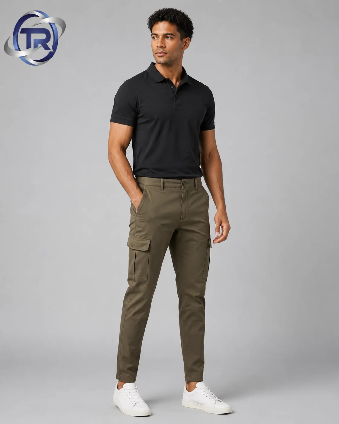 Model wearing Men's Cargo Pants