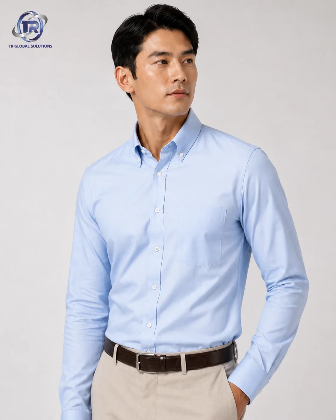 Model wearing Men's Linen Shirts