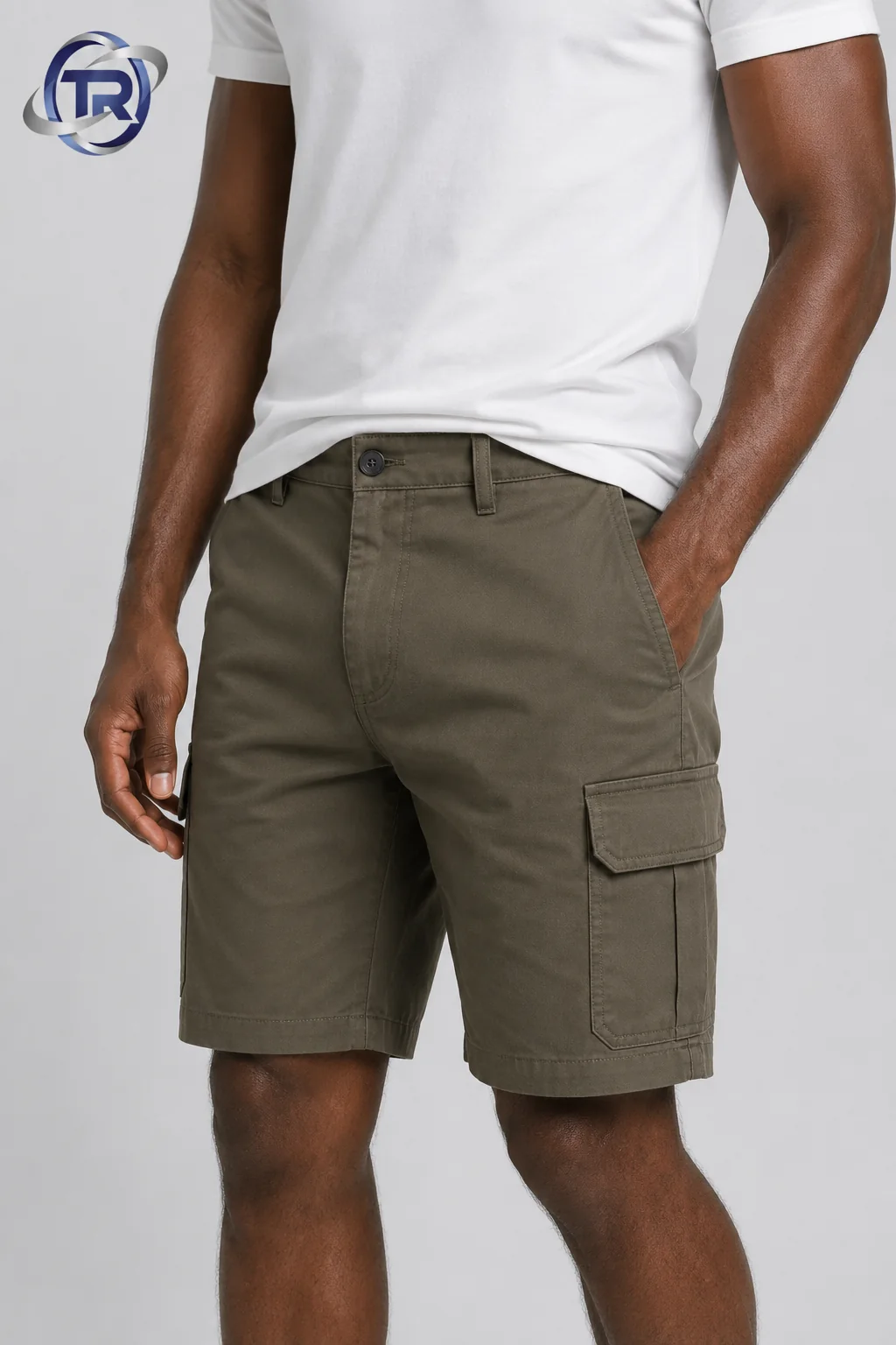 Model wearing Men's Cargo Shorts